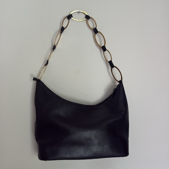 Vintage Gucci Heavy Chain Black Leather Shoulder Bag from Saks Fifth Avenue - Picture 10 of 12